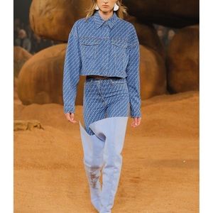 Camilla and Marc Ampersand Isadora Logo Co-ord Denim Set Crop Jacket Slim Jeans